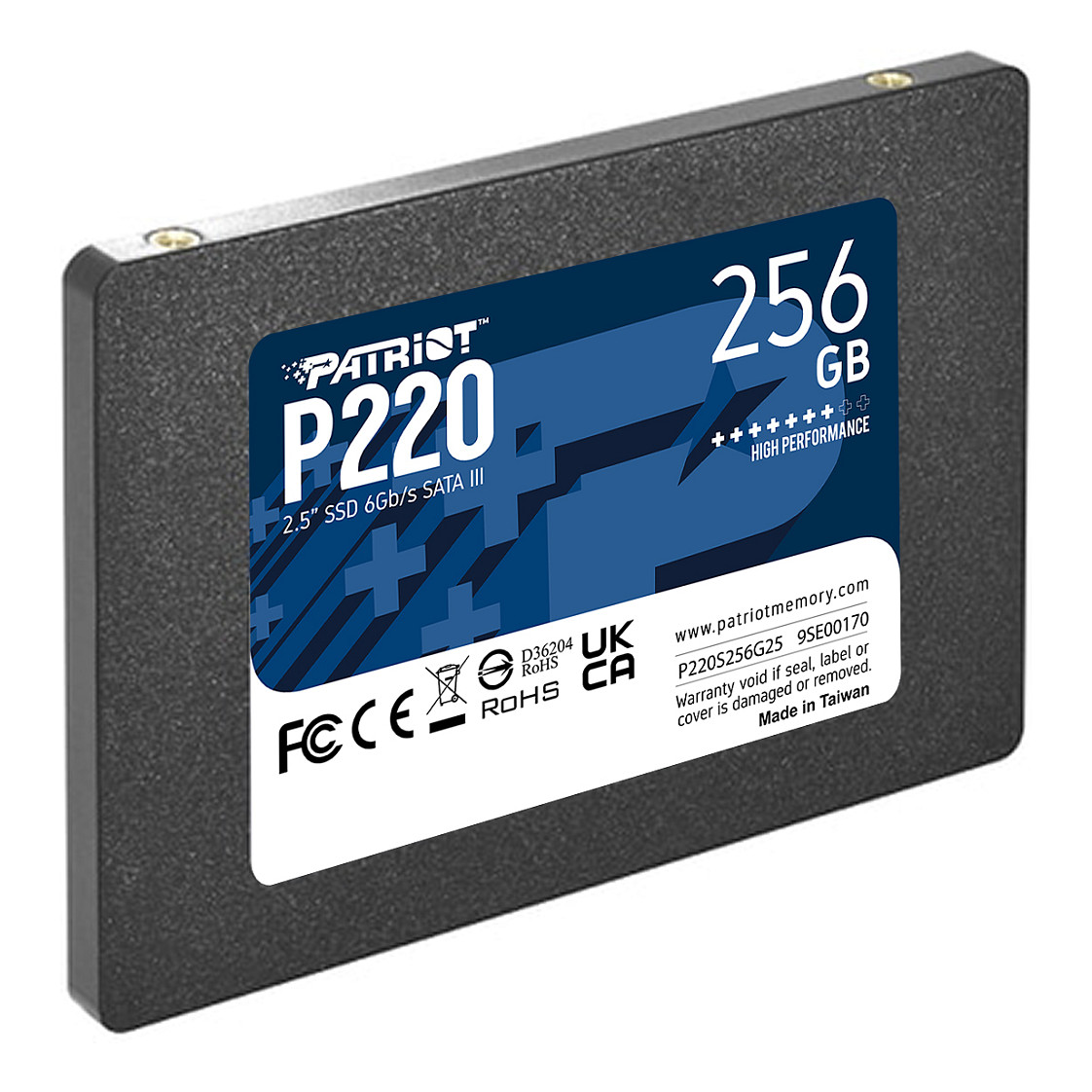 Patriot SSD P220 R550/W490, 256GB, 7mm, 2.5"-8