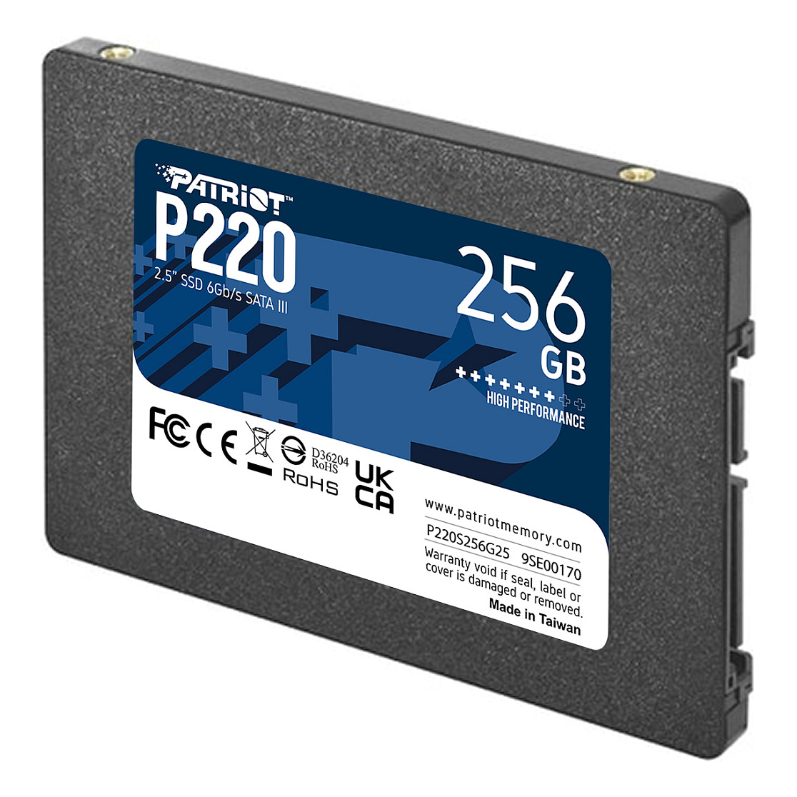 Patriot SSD P220 R550/W490, 256GB, 7mm, 2.5"-9