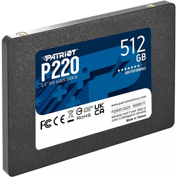 Patriot SSD P220 R550/W490, 512GB, 7mm, 2.5"-0