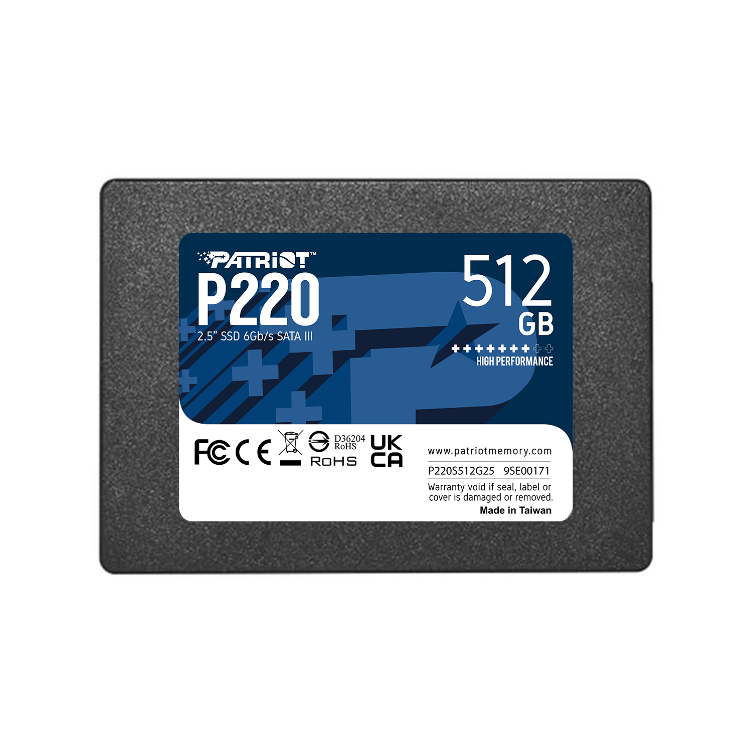 Patriot SSD P220 R550/W490, 512GB, 7mm, 2.5"-1