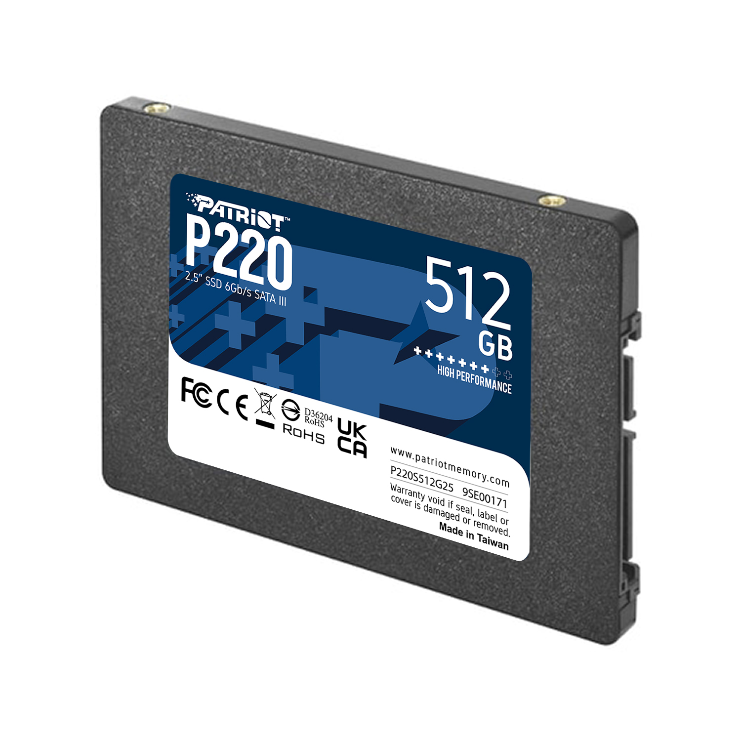 Patriot SSD P220 R550/W490, 512GB, 7mm, 2.5"-4