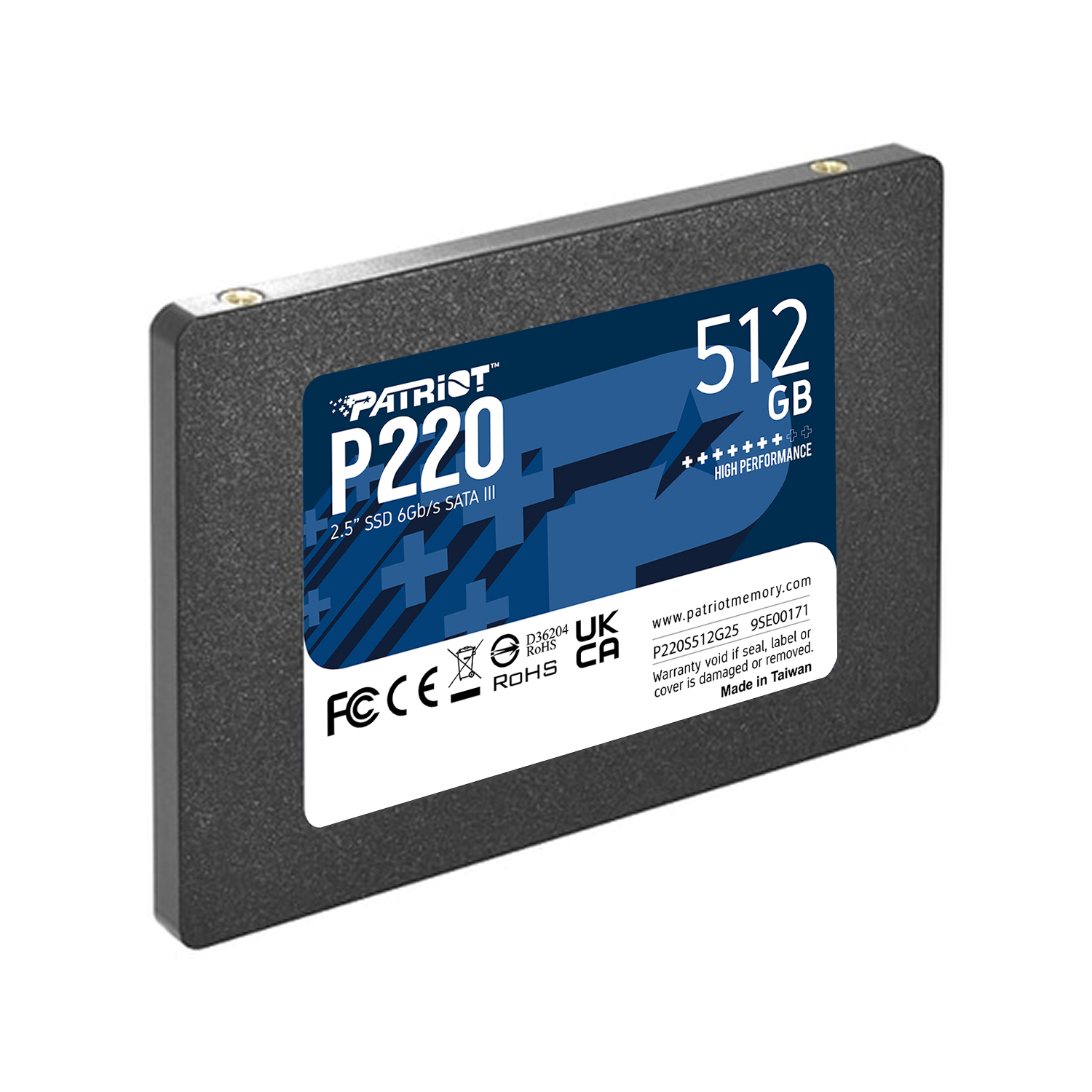 Patriot SSD P220 R550/W490, 512GB, 7mm, 2.5"-5