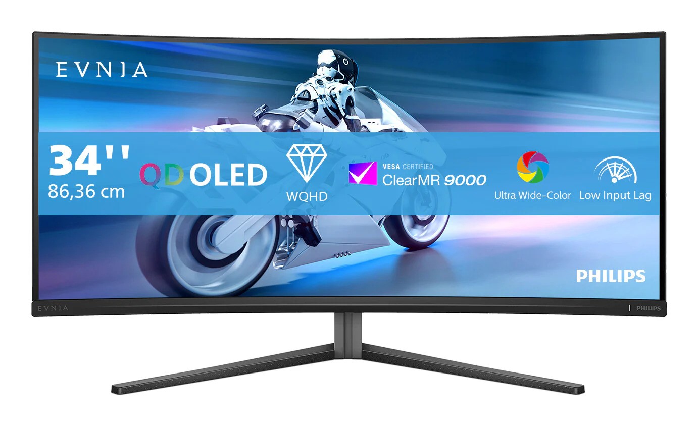 Monitor PHILIPS 34M2C6500 34" QD OLED, 3440 x 1440, 175Hz, zakrivljen 1800R-1