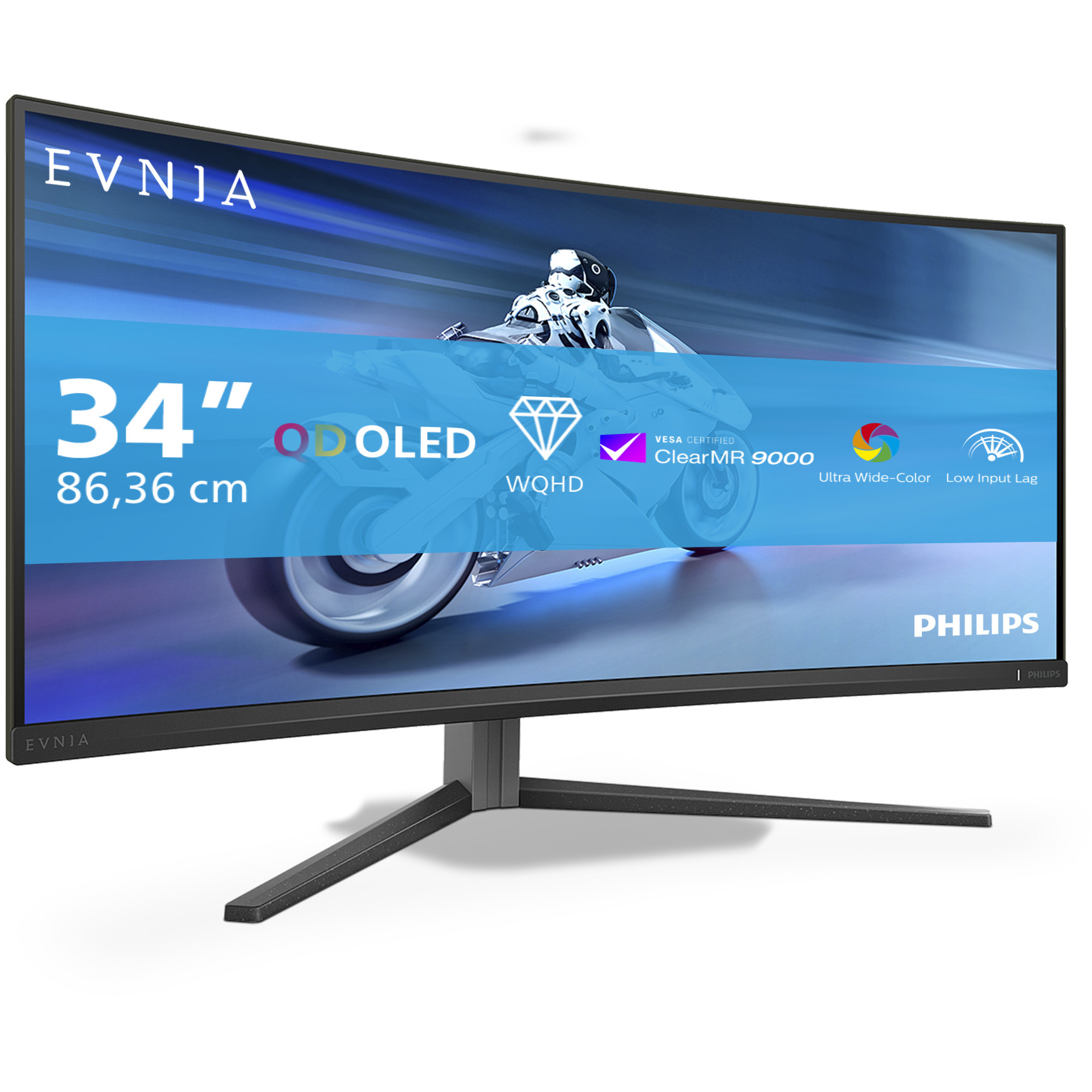 Monitor PHILIPS 34M2C6500 34" QD OLED, 3440 x 1440, 175Hz, zakrivljen 1800R-17