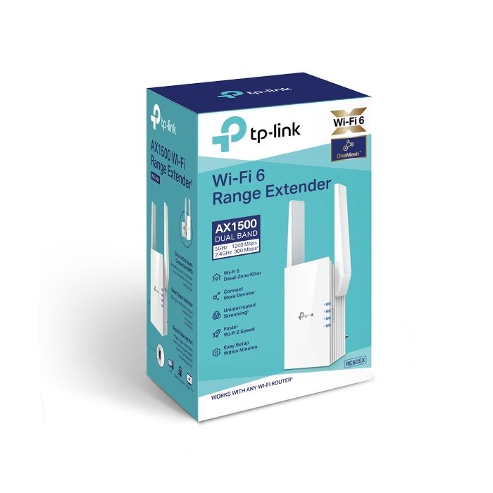 TP-Link AX1500 bežični pojačivač dometa (Wi-Fi 6 Range Extender), Dual Band 300Mbps/1200Mbps (2.4GHz/5GHz), 802.11a/n/ac/ax/b/g/n, 1×G-LAN, 2×vanjska antena-4