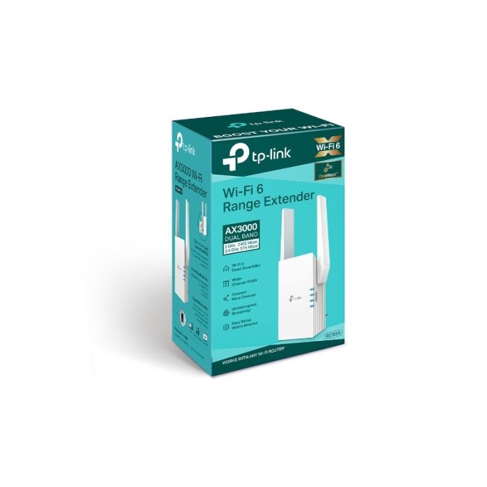 TP Link AX3000 bežični pojačivač dometa (Mesh Range Extender) Dual Band WiFi 6, 574 Mbp/2402 Mbps (2.4GHz/5GHz) Range Extender/Access Point, 1xGLAN, 2x vanjske antene-3