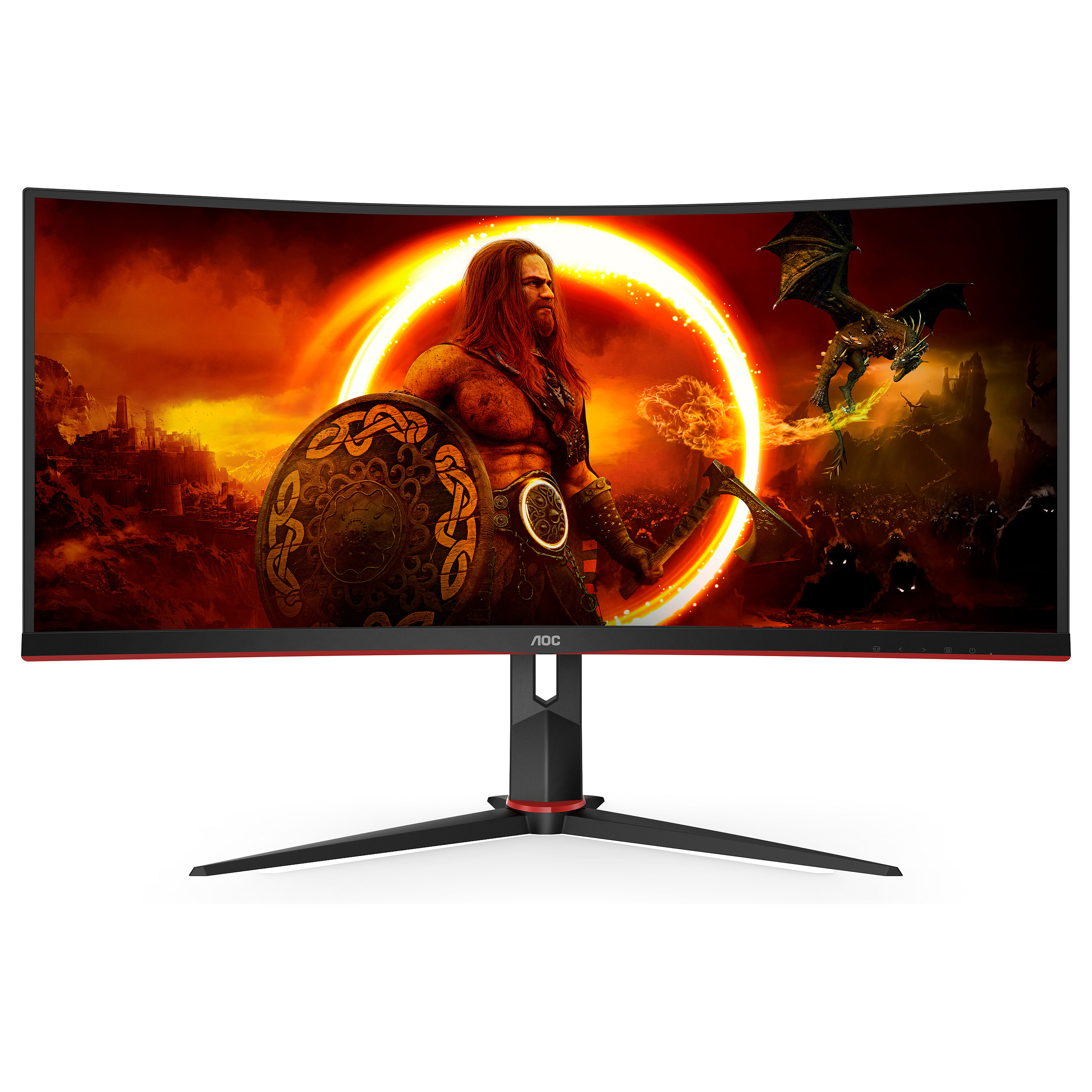 Gaming monitor AOC LED 34", CU34G2XP, HDMIx2, DP, 180Hz, 1ms-11