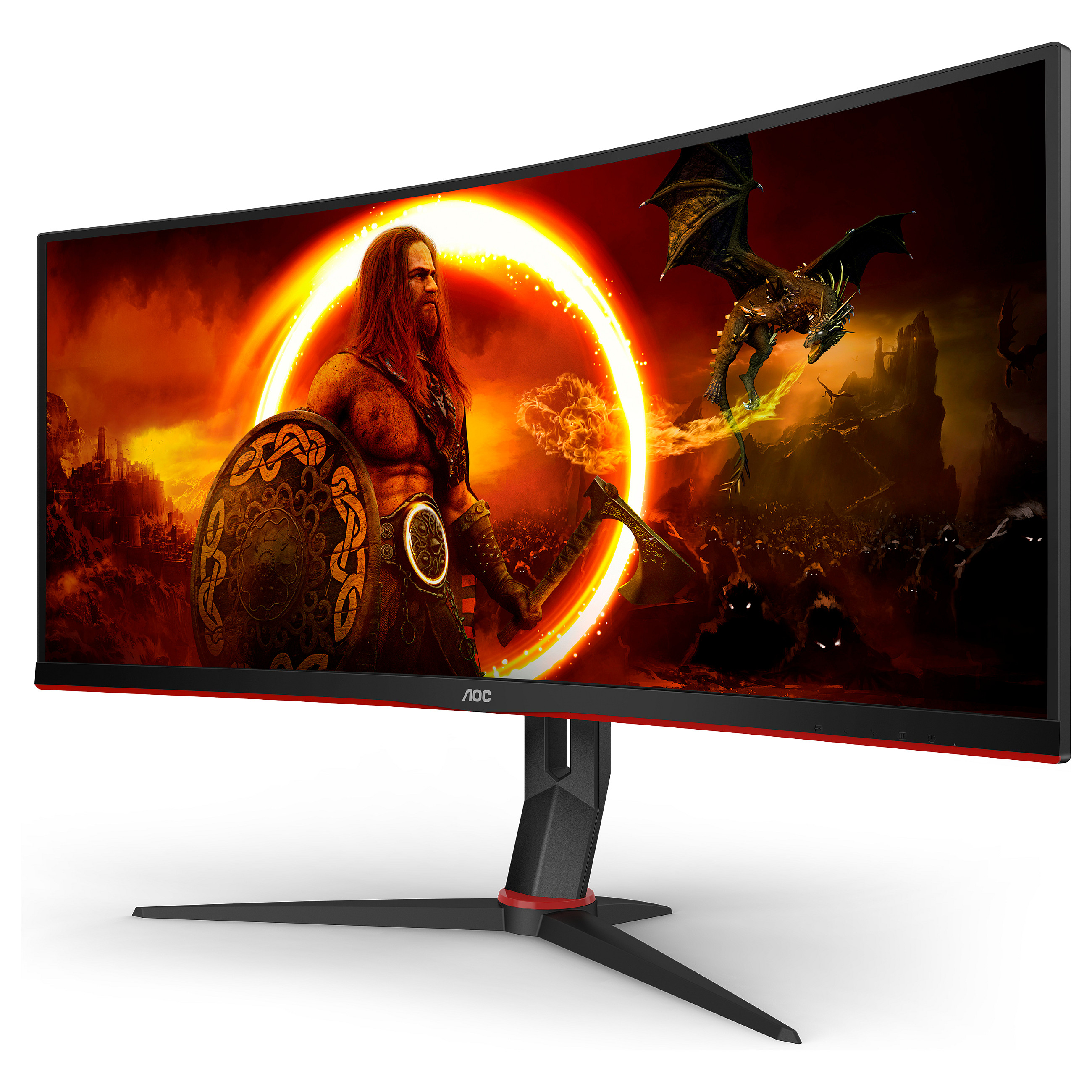 Gaming monitor AOC LED 34", CU34G2XP, HDMIx2, DP, 180Hz, 1ms-12