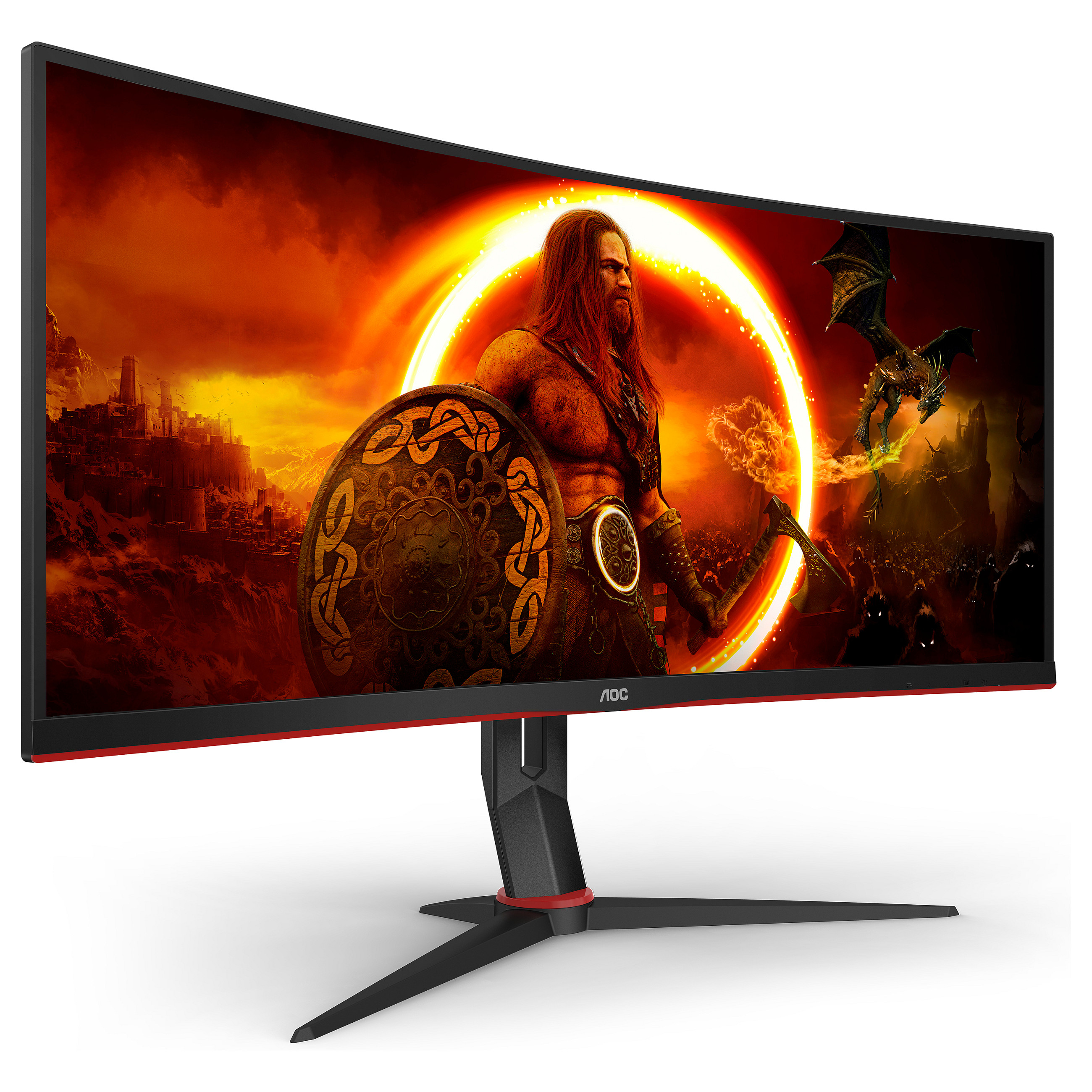 Gaming monitor AOC LED 34", CU34G2XP, HDMIx2, DP, 180Hz, 1ms-13