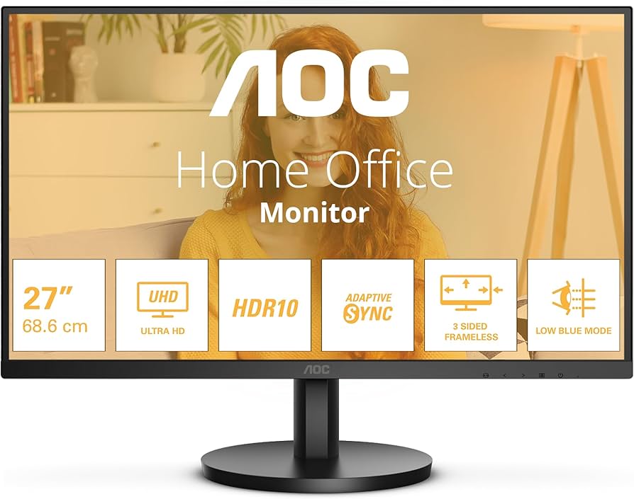 Monitor AOC U27B3M (27" VA, 60Hz, 3840x2160 4K UHD) crni-0