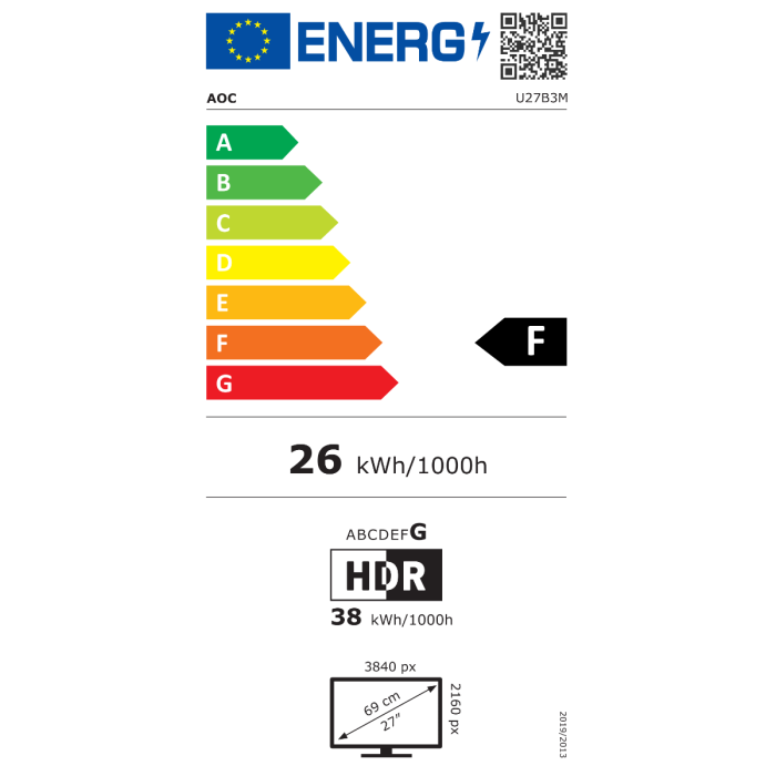 Monitor AOC U27B3M (27" VA, 60Hz, 3840x2160 4K UHD) crni-10