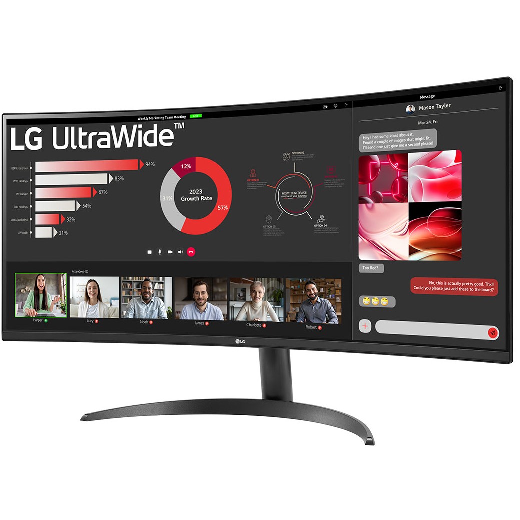 Monitor LG 34", 34WR50QK, 2x HDMI, DP, 100Hz, HDR10, WQHD-2