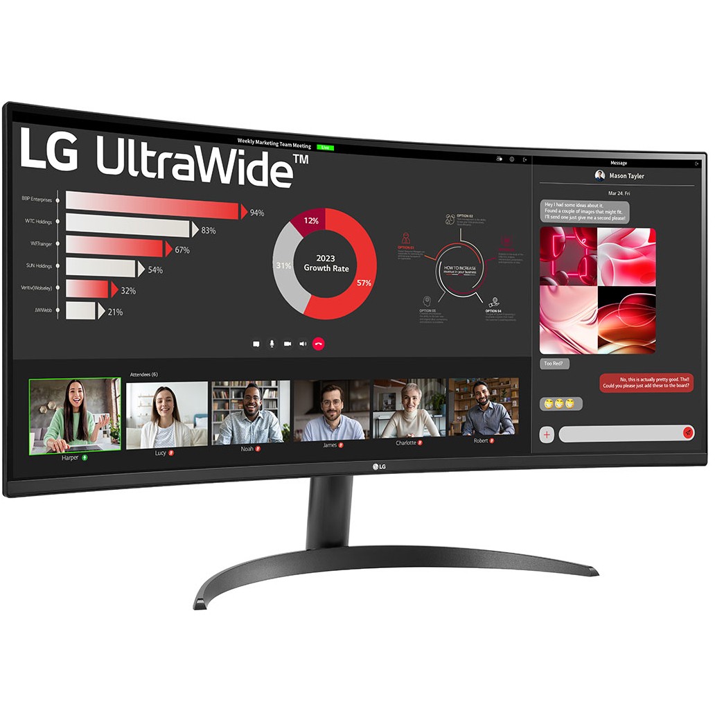 Monitor LG 34", 34WR50QK, 2x HDMI, DP, 100Hz, HDR10, WQHD-3