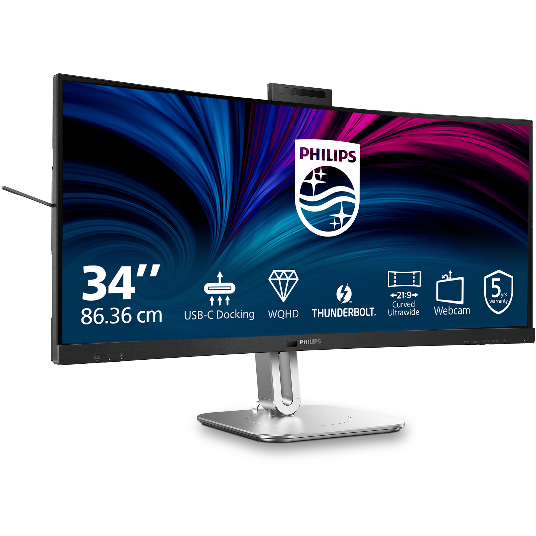 Monitor PHILIPS 34B2U6603CH (34" VA, 120Hz, zakrivljeni)-12