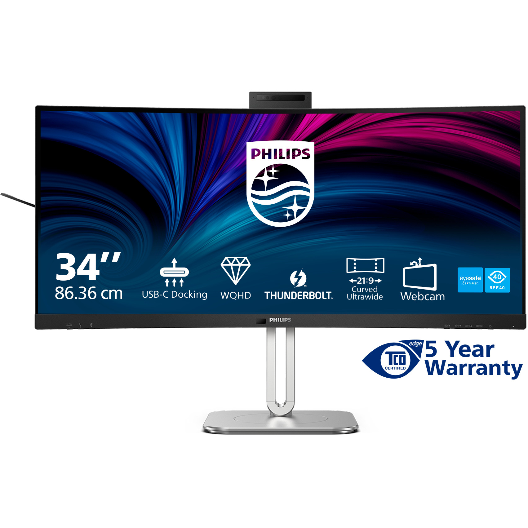 Monitor PHILIPS 34B2U6603CH (34" VA, 120Hz, zakrivljeni)-17