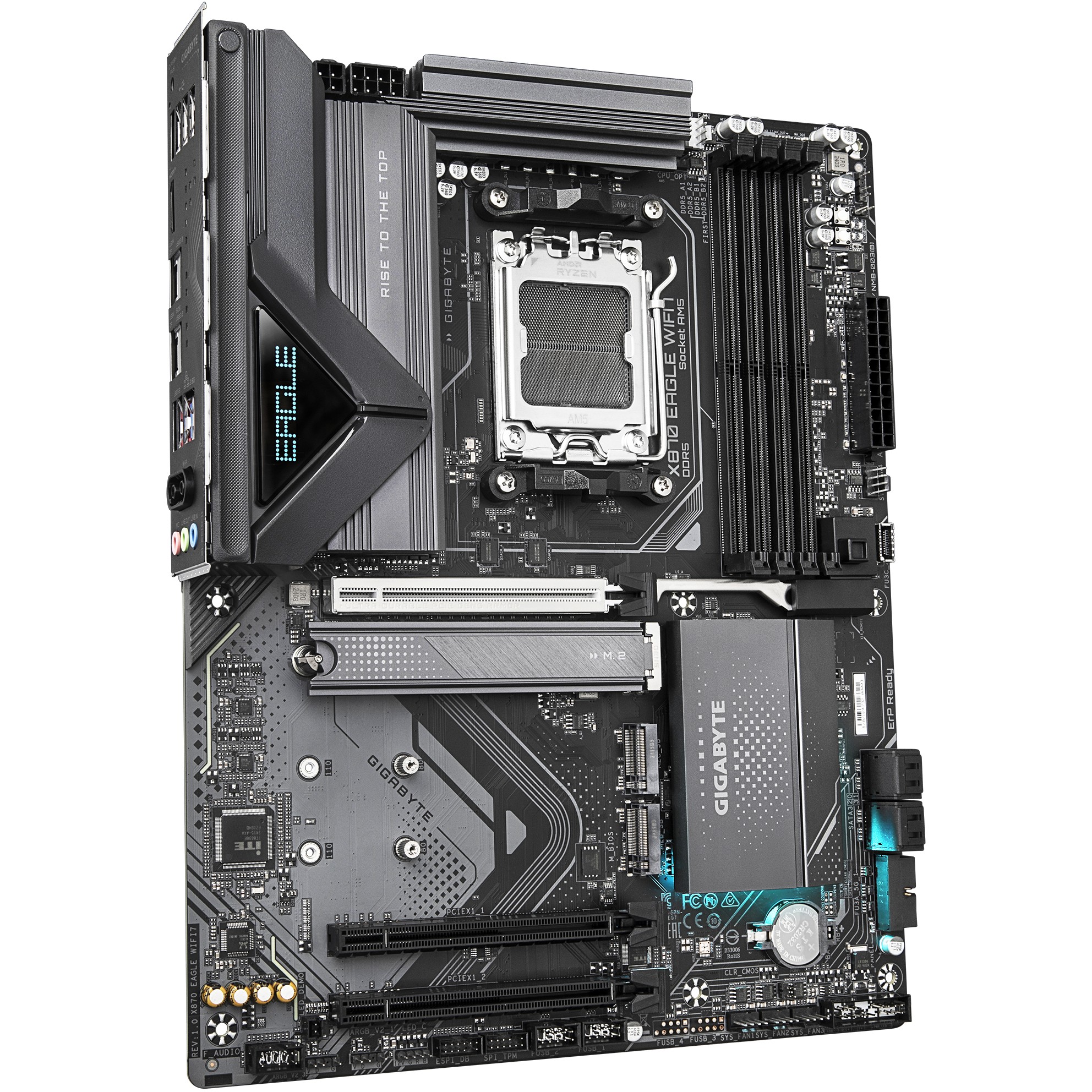 GIGAYBTE Mainboard Desktop X870 EAGLE WIFI7 (AM5, 4x DDR5 256GB, 1x PCI-E 5.0 x16x16, 2x PCI-E 3.0 x16x1, 1x PCI-E M.2, 2x M.2, 4x SATA, 2x USB4 Type-C DP, 4x USB 3.2, 1x HDMI, WiFi7, 2.5GbE LAN, ATX)-6