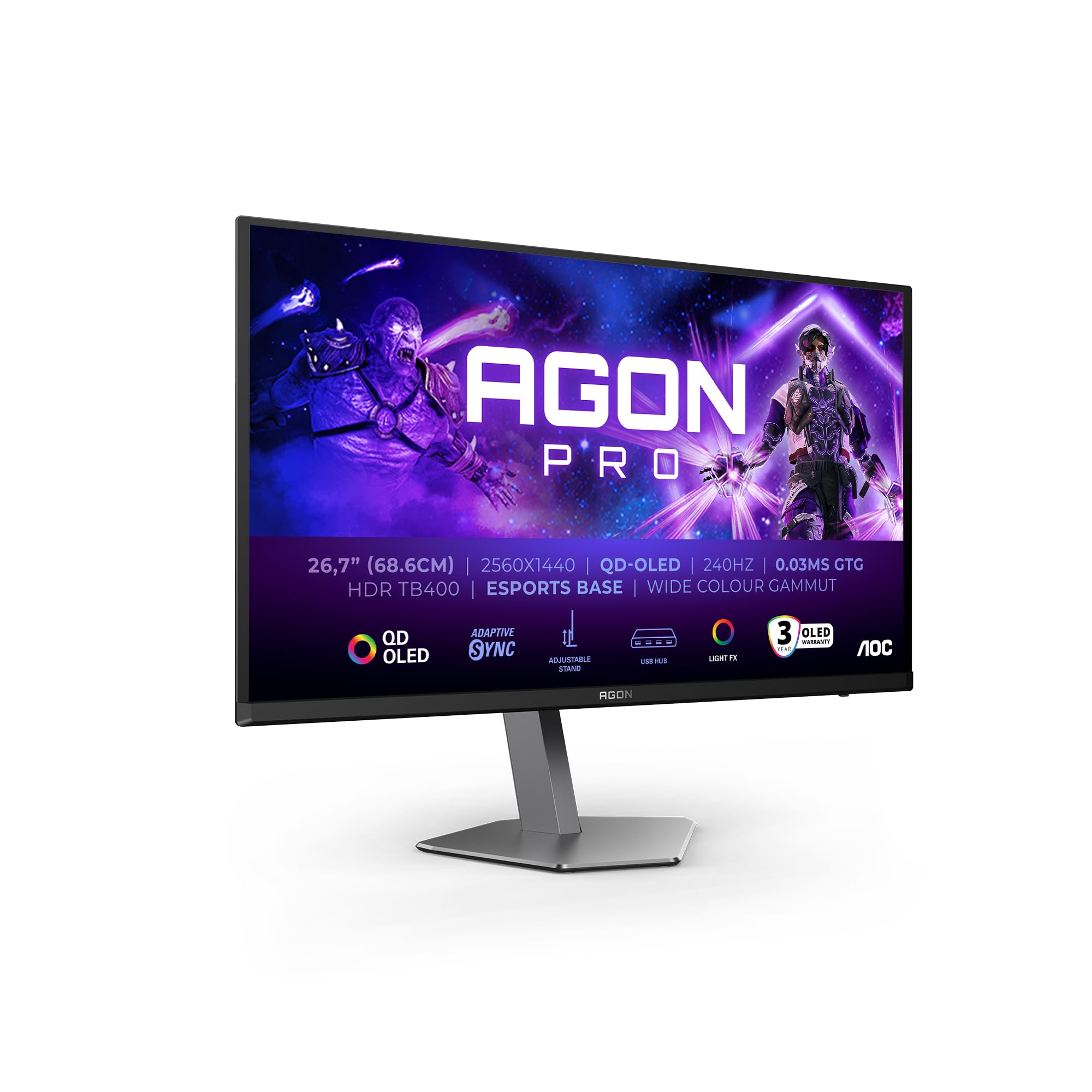 Monitor AOC AG276QZD2 (26,5" OLED, 240Hz, 2560x1440 QHD) crni-0
