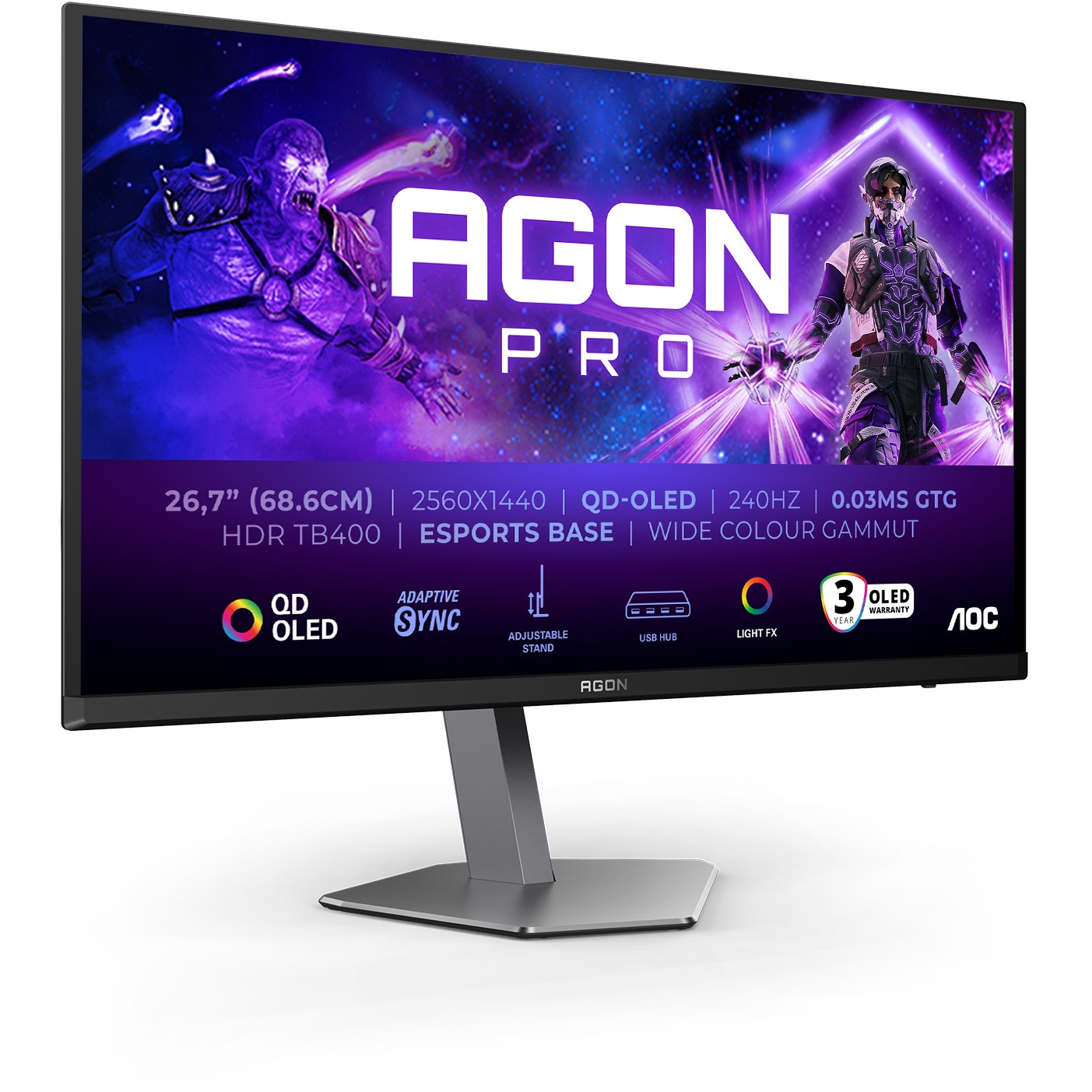 Monitor AOC AG276QZD2 (26,5" OLED, 240Hz, 2560x1440 QHD) crni-9