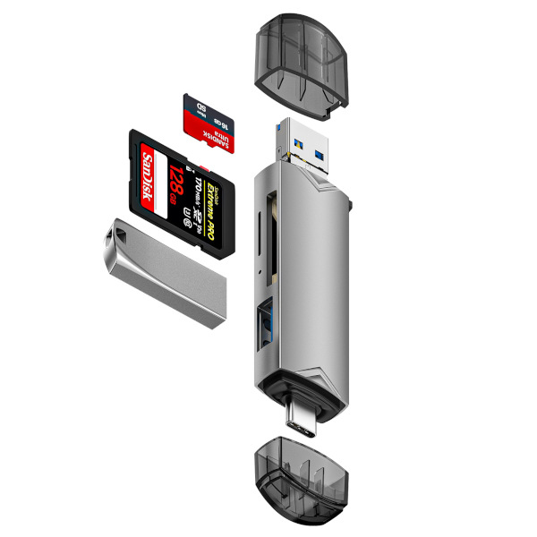 Čitač memorijskih kartica ASONIC N-UCR501 (usb 3.0, usb c, sd, microsd, windows)-0