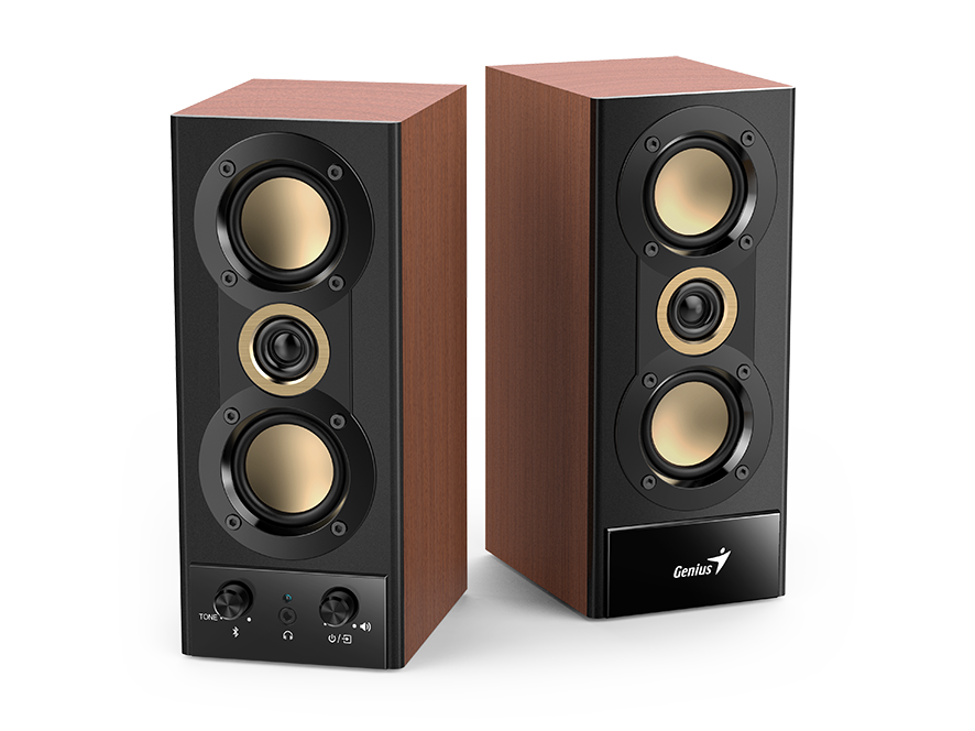 Zvučnik GENIUS SP-HF800BT, 20W, USB, drveni-0