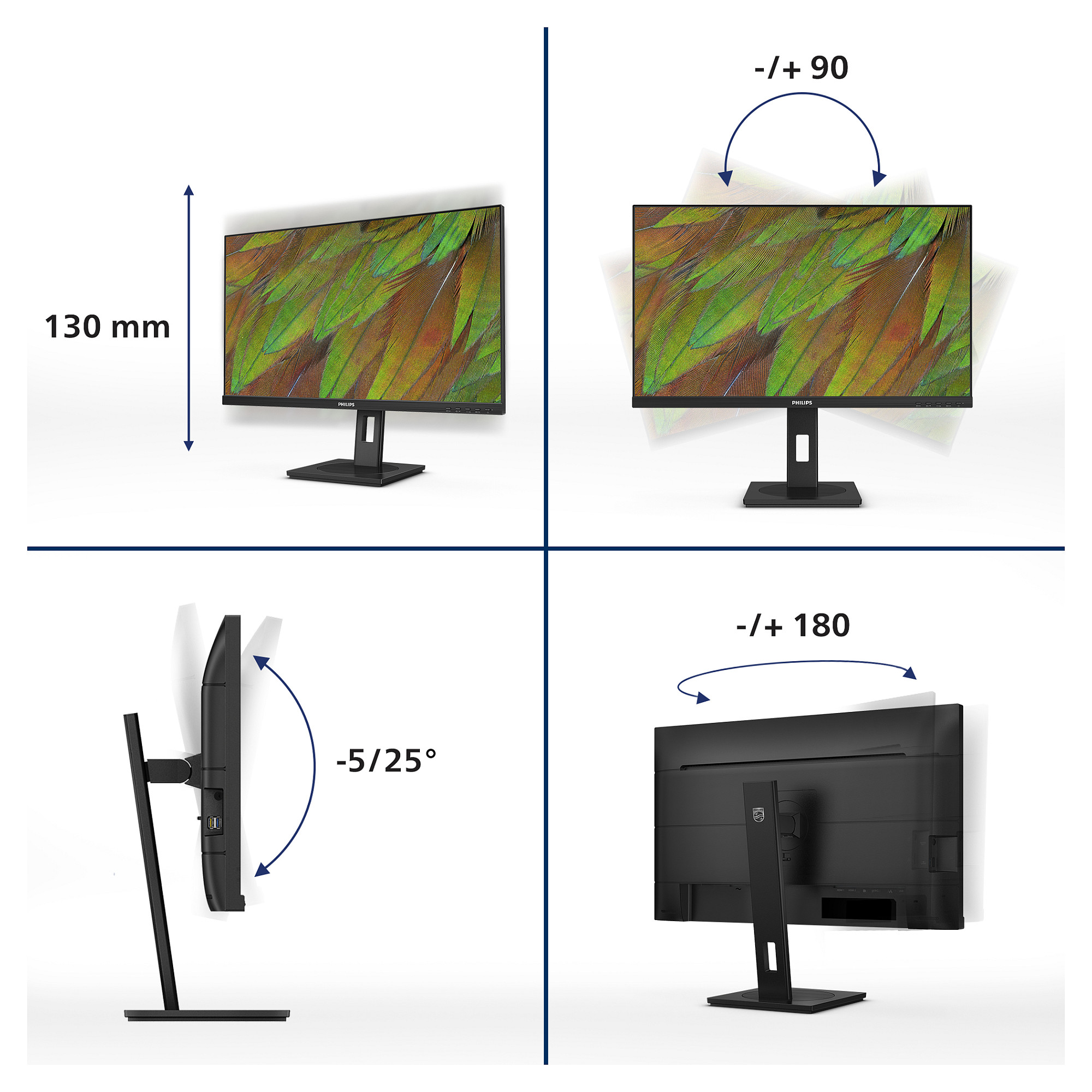Monitor PHILIPS 27B1U3900 (27" IPS, UHD, 60Hz)-7
