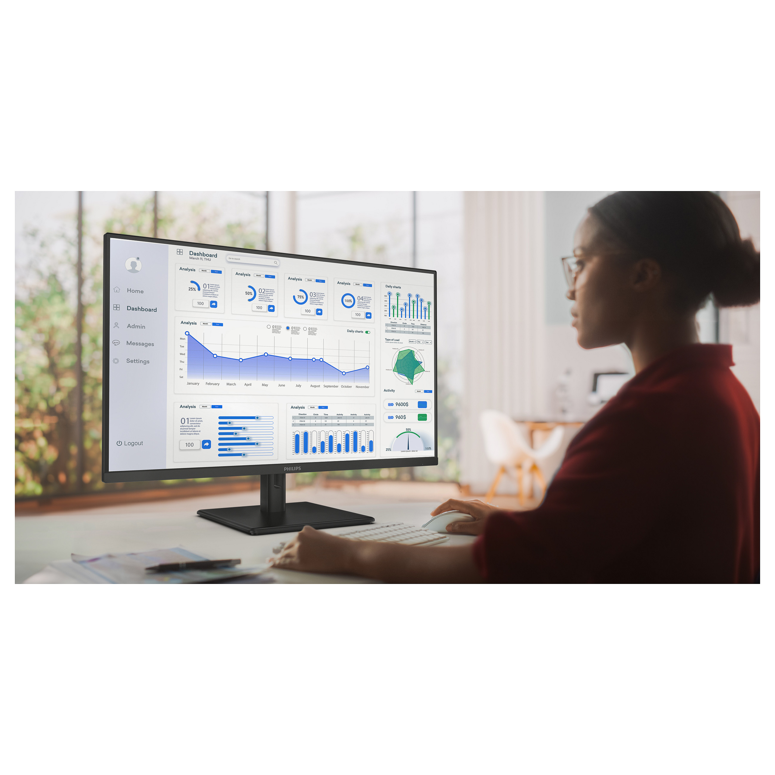 Monitor PHILIPS 32E1N1800LA (31,5" VA, 4K UHD, 60Hz)-17