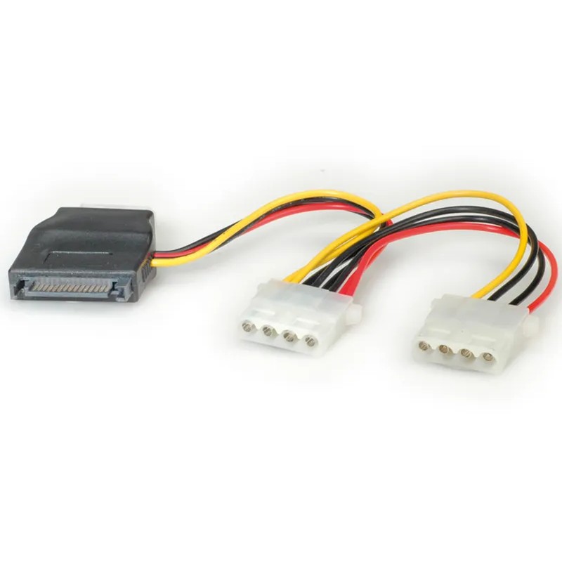 Roline interni Y-naponski kabel, SATA - 3×4-pin, 0.2m-1