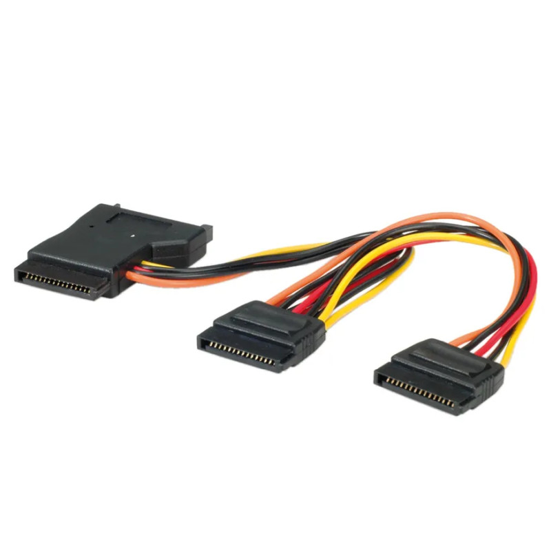 Roline interni Y-naponski kabel, SATA - 3×SATA, 0.3m-1