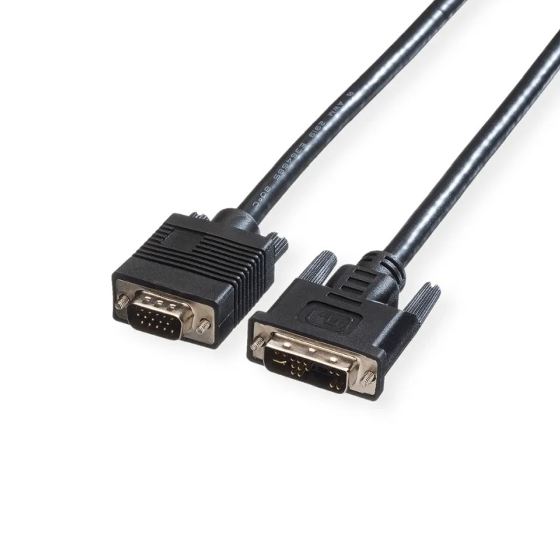 Roline DVI kabel, DVI-A (12+5) - HD15, M/M, 2.0m crni-1