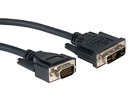 Roline DVI kabel, DVI-A (12+5) - HD15, M/M, 2.0m crni