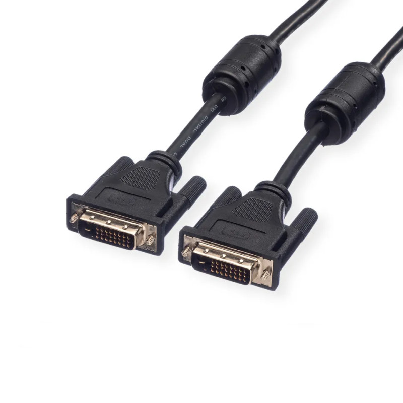 Roline DVI kabel, DVI-D (24+1) Dual Link, M/M, 2.0m crni-1