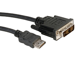 Roline DVI kabel, DVI-D (18+1) - HDMI, M/M, 3.0m crni