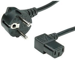 Roline naponski kabel, kutni IEC320 C13, 1.8m crni-0