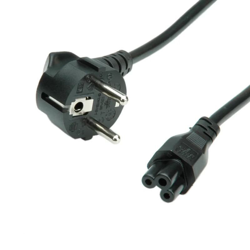 Roline VALUE naponski kabel 3-polni, ravni Compaq IEC320 C5, 1.8m crni-0