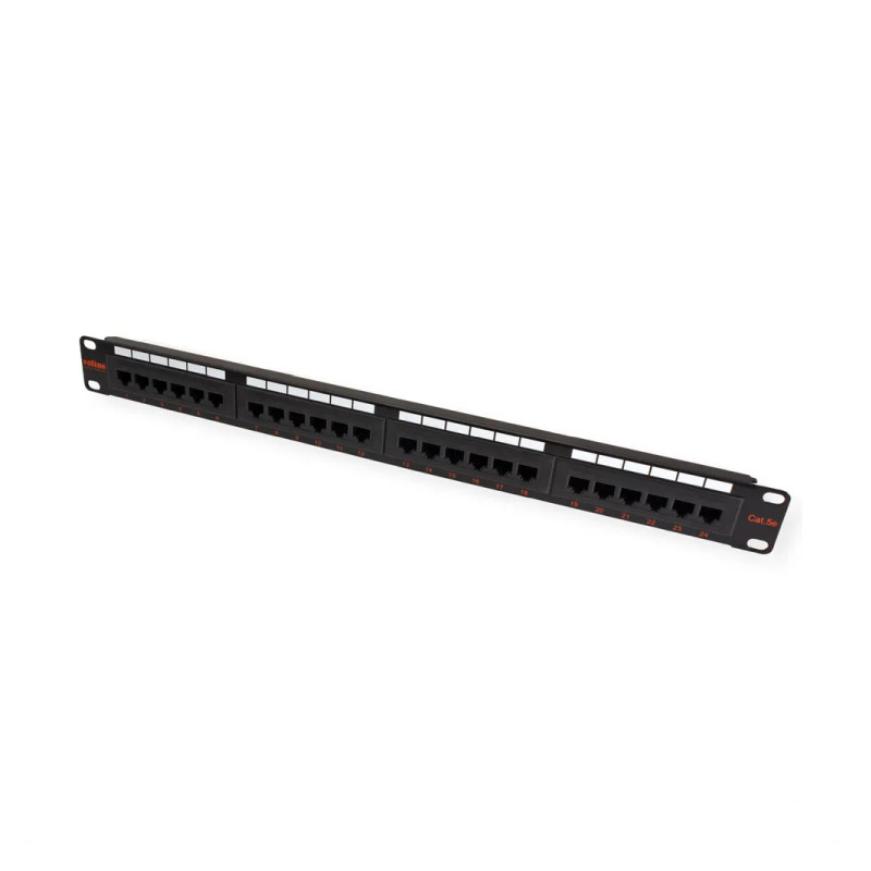 Patch Panel ROLINE 19" 24-porta UTP (crni, Cat. 5e, Class D)-0