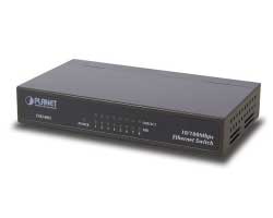 Preklopnik (Switch) PLANET 8-port 10/100Mbps (Metal)-0