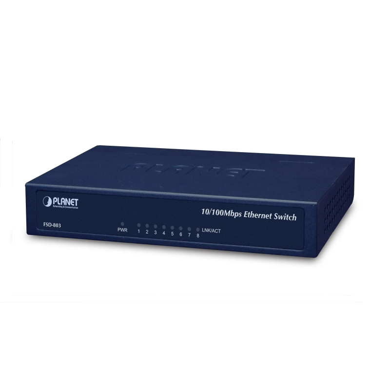 Preklopnik (Switch) PLANET 8-port 10/100Mbps (Metal)-1