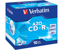 CD-R VERBATIM 700MB 52x DataLife+ Crystal 10 pack JC-0