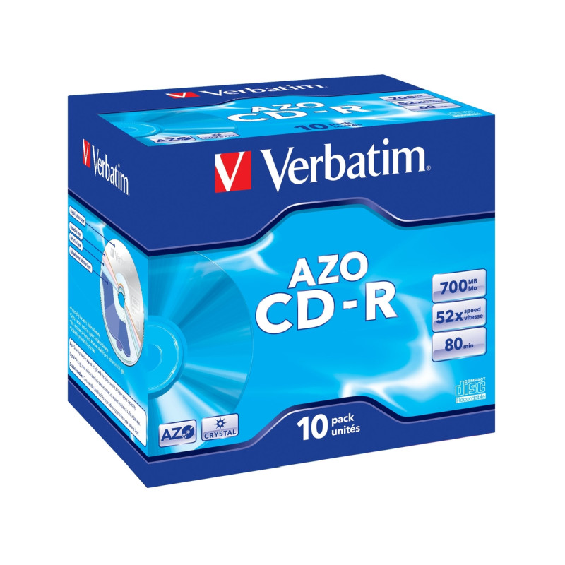 CD-R VERBATIM 700MB 52x DataLife+ Crystal 10 pack JC-1