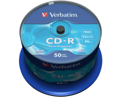 CD-R Verbatim 700MB 52× DataLife 50 pack spindle EP-1