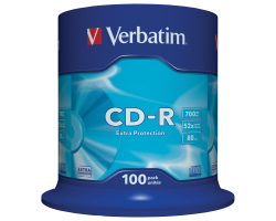 CD-R Verbatim 700MB 52× DataLife 100 pack spindle EP