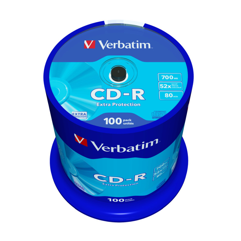CD-R Verbatim 700MB 52× DataLife 100 pack spindle EP-1