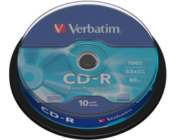 CD-R Verbatim 700MB 52× DataLife 10 pack spindle EP-0