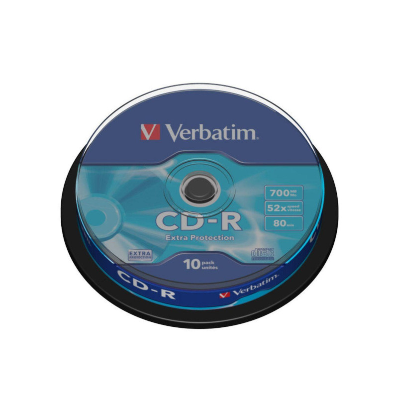 CD-R Verbatim 700MB 52× DataLife 10 pack spindle EP-1
