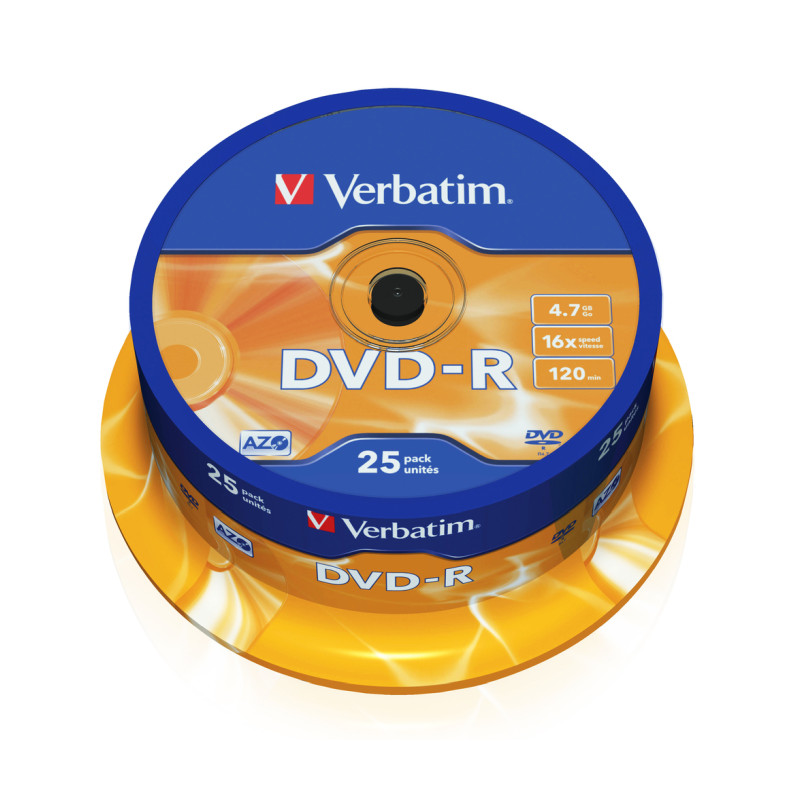 DVD-R Verbatim 4.7GB 16× Matt Silver 25 pack spindle-1