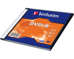 DVD-R VERBATIM 4.7GB 16× Matt Silver Single pack Slimcase (min. 20 kom)-0