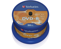 DVD-R Verbatim 4.7GB 16× Matt Silver 50 pack spindle-1