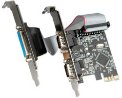 Roline VALUE PCIe kontroler 2×RS232/1×Parallel