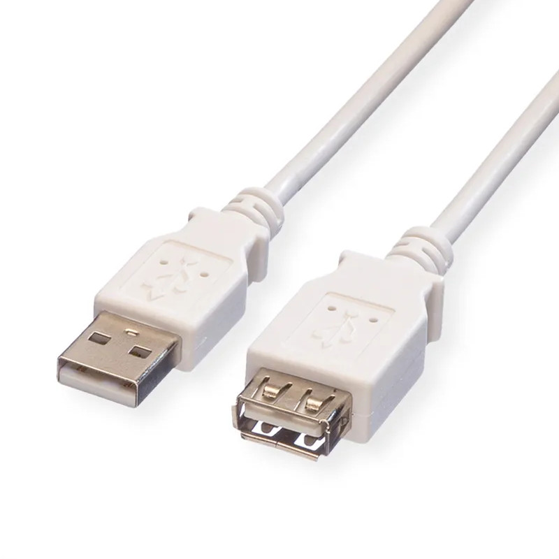 Roline VALUE USB2.0 kabel TIP A-A M/F, 3.0m bijeli (produžni)-0