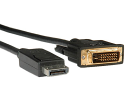 Roline DisplayPort kabel, DP - DVI-D (24+1), M/M, 2.0m crni-1